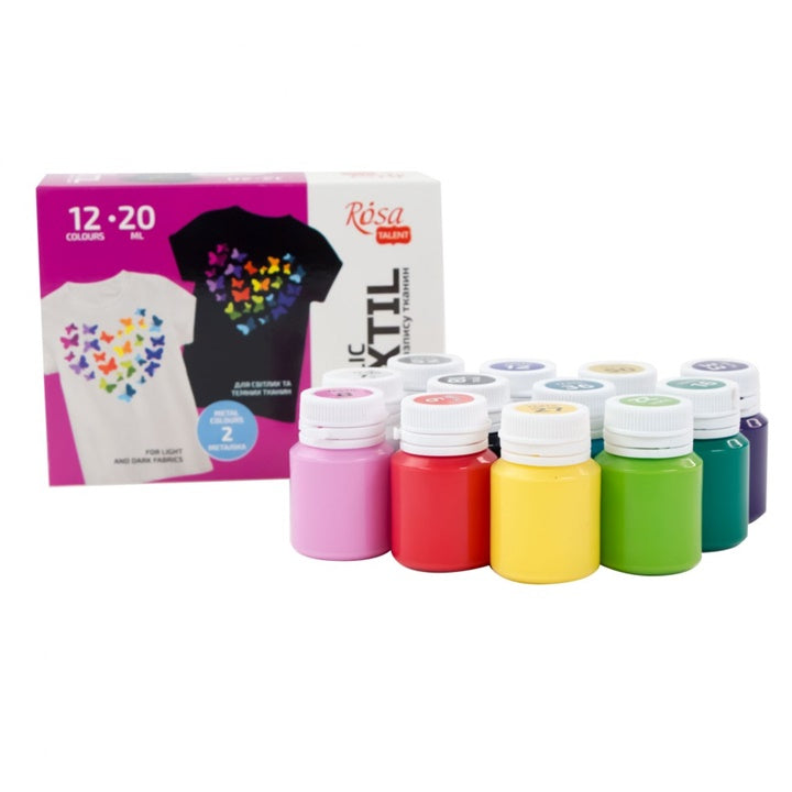 ROSA-Acrylfarben für Textilien 12x20 ml — Bild 9