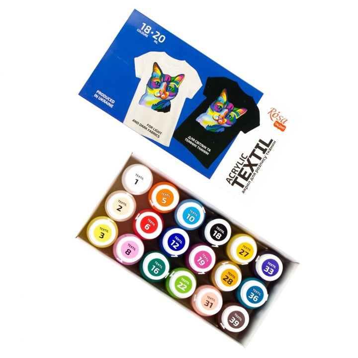 ROSA-Acrylfarben für Textilien 18x20 ml — Bild 7