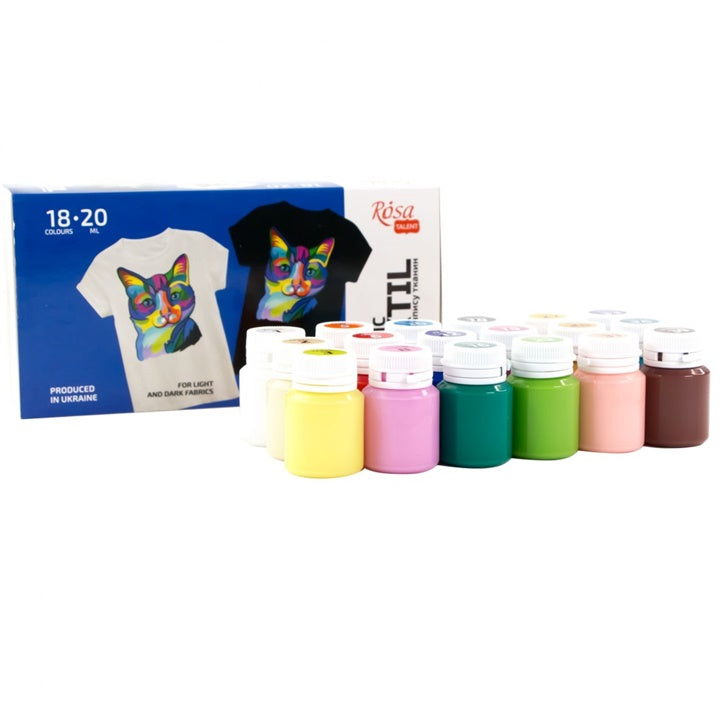 ROSA-Acrylfarben für Textilien 18x20 ml — Bild 8