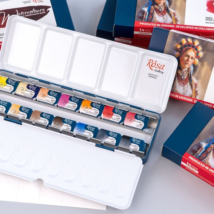 Rosa Galerie Portrait Aquarell Set 14x2.5 ml — Bild 7