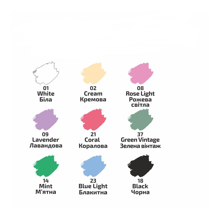 ROSA Pastell-Acryl-Farben für Textilien 9x20 ml — Bild 10