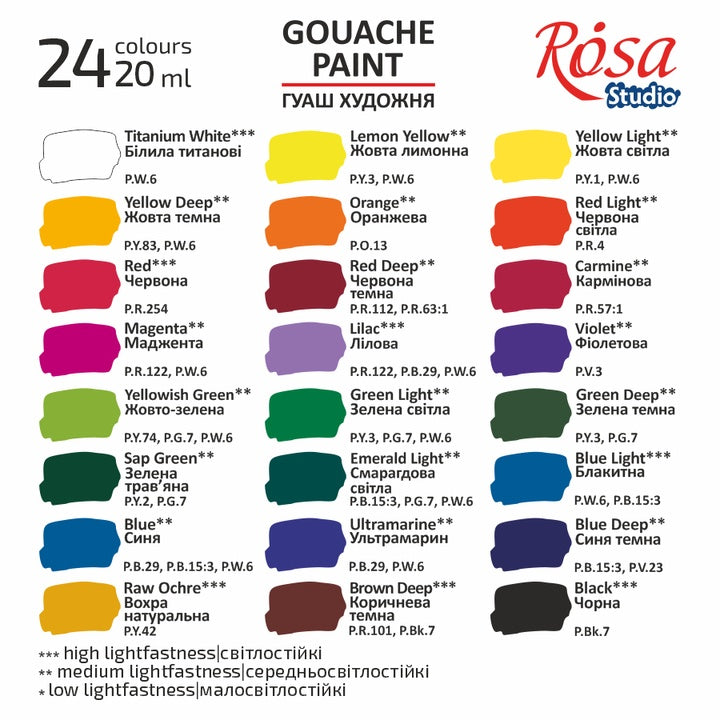 ROSA STUDIO Gouache-Farbset | verschiedene Sets — Bild 8