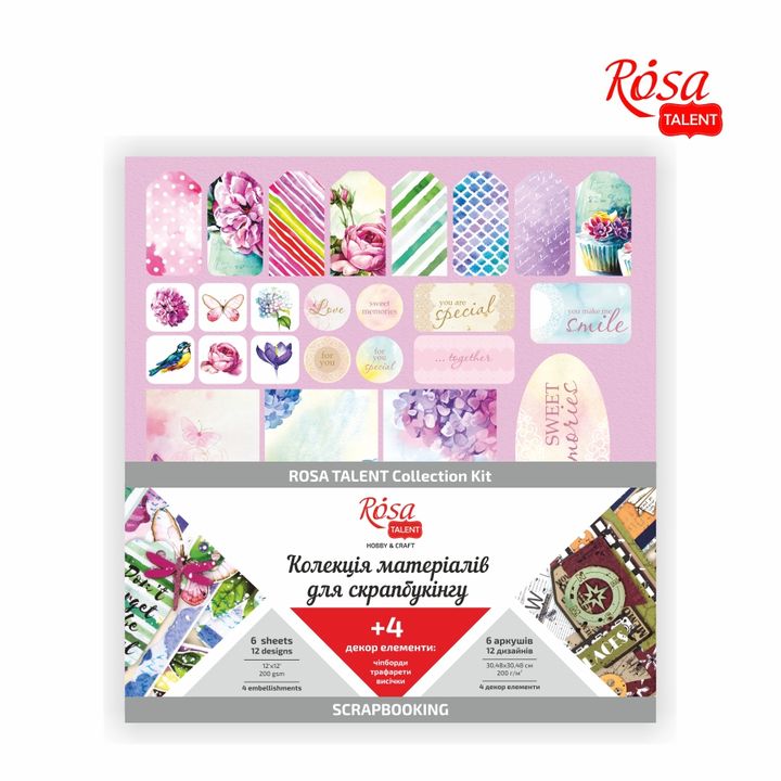 ROSA TALENT Florales Gedicht Scrapbooking Papier — Bild 1