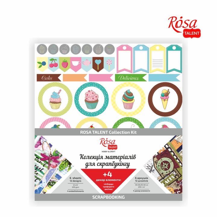 ROSA TALENT Kuchen Lecker Scrapbooking Papier — Bild 1