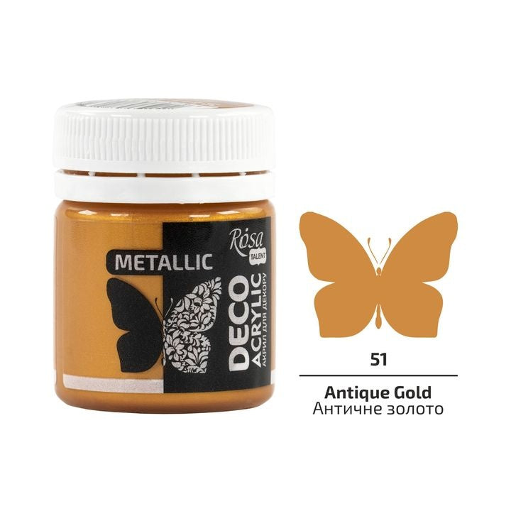 ROSA Talent Metallic-Acrylfarbe für Dekoration, 20 ml