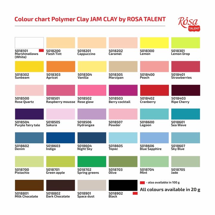 Rosa Talent Polymer 20 g | unterschiedliche Farben — Bild 35