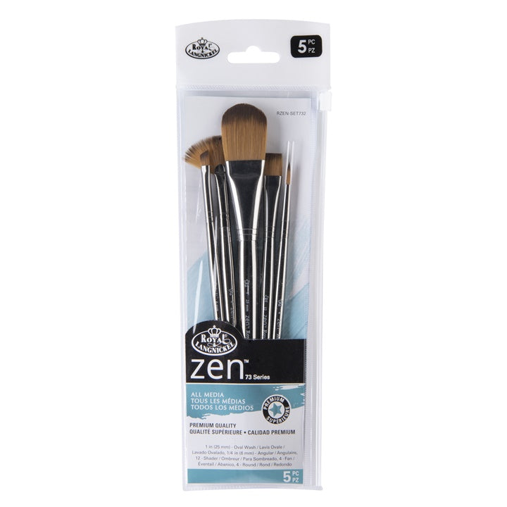 Royal and Langnickel Zen 73 Oval Pinsel Set — Bild 1