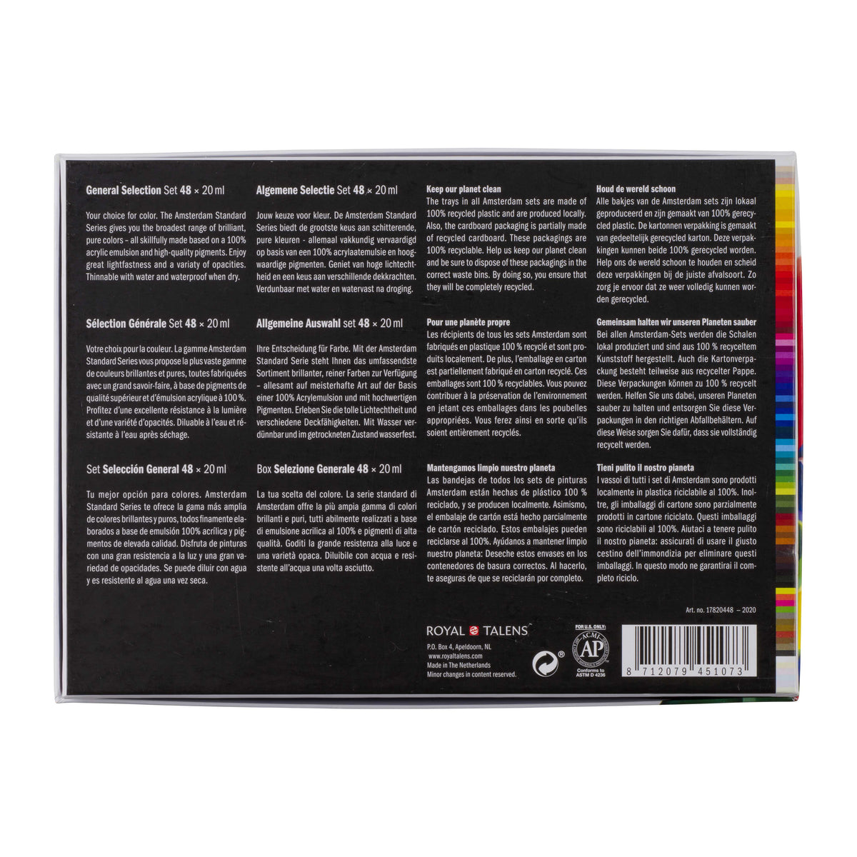 ROYAL TALENS Amsterdam Acrylfarben-Set General Selection 48 x 20 ml