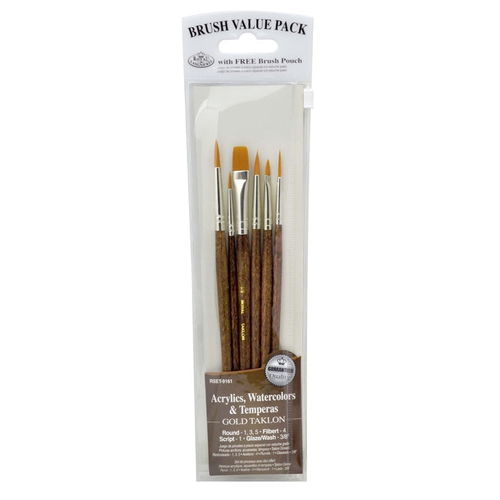 Royal und Langnickel Gold Taklon Pinsel Set — Bild 1