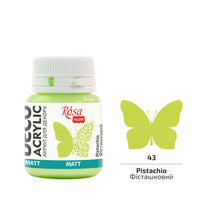ROSA TALENT Matte Acrylfarbe für Dekorationen, 20 ml – Pistachio mat