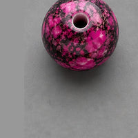 Runde Glasperlen mit Marmor-Effekt 8 mm – 15 Stk. – Alpenveilchen-Schwarz