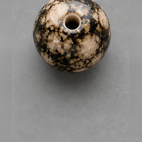 Runde Glasperlen mit Marmor-Effekt 8 mm – 15 Stk. – Beige-Schwarz