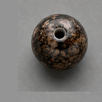 Runde Glasperlen mit Marmor-Effekt 8 mm – 15 Stk. – Braun-Schwarz