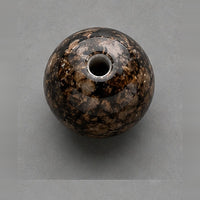 Runde Glasperlen mit Marmor-Effekt 8 mm – 15 Stk. – Braun-Schwarz