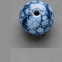 Runde Glasperlen mit Marmor-Effekt 8 mm – 15 Stk. – Dunkelblau