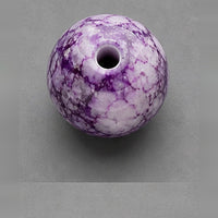 Runde Glasperlen mit Marmor-Effekt 8 mm – 15 Stk. – Dunkelviolett