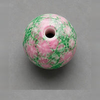 Runde Glasperlen mit Marmor-Effekt 8 mm – 15 Stk. – Minz-Rosa