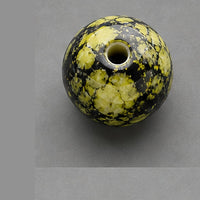 Runde Glasperlen mit Marmor-Effekt 8 mm – 15 Stk. – Oliv-Schwarz