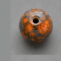 Runde Glasperlen mit Marmor-Effekt 8 mm – 15 Stk. – Orange-Anthrazit