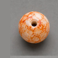 Runde Glasperlen mit Marmor-Effekt 8 mm – 15 Stk. – Orange-Creme