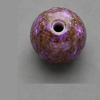 Runde Glasperlen mit Marmor-Effekt 8 mm – 15 Stk. – Purpur-Braun