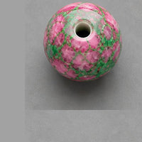 Runde Glasperlen mit Marmor-Effekt 8 mm – 15 Stk. – Rosa-Grün