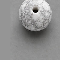 Runde Glasperlen mit Marmor-Effekt 8 mm – 15 Stk. – Weiß-Grau