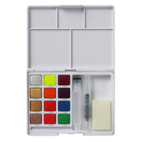 SAKURA Koi Aquarellfarben-Set Metallic | 12-teilig mit Wassertankpinsel