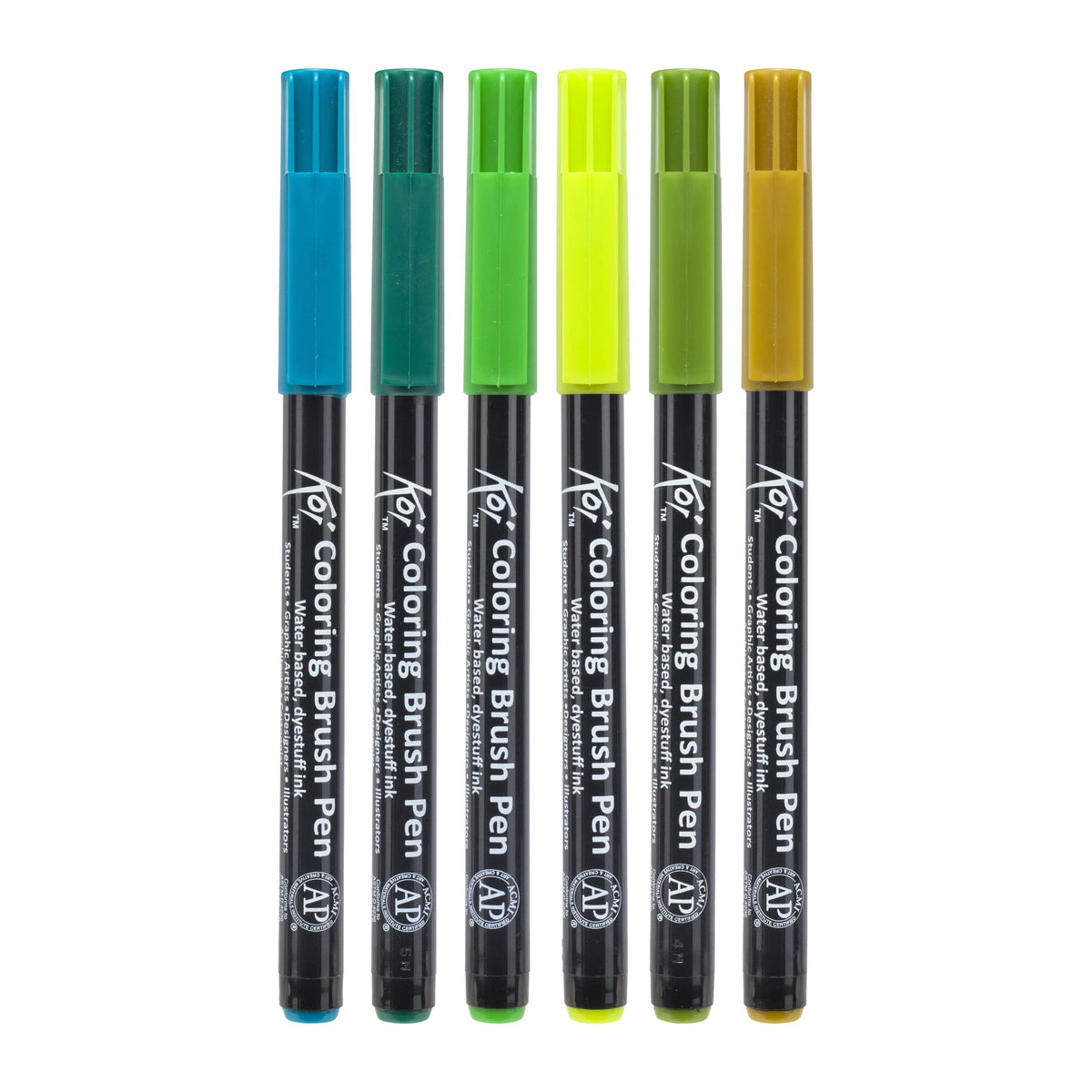 SAKURA Koi Botanical Aquarell-Pinselstifte / 6er Set