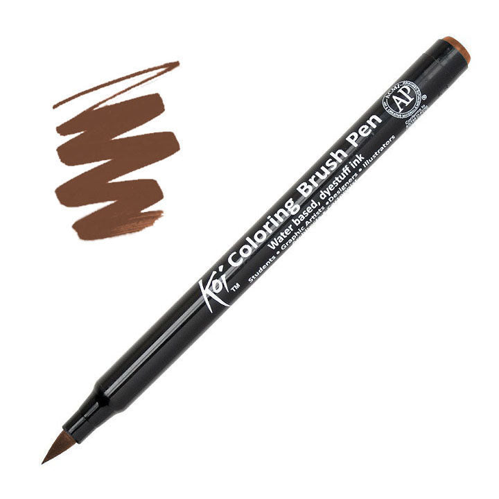 Sakura Koi Pinselstift mit wasserbasierter, lichtechter Tinte für feine Linien und breite Striche.
