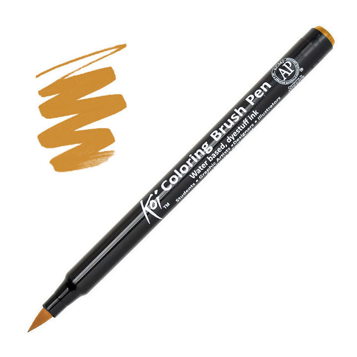 Einzelner Sakura Koi Pinselstift in farbiger Ausführung mit lichtechter Tinte.