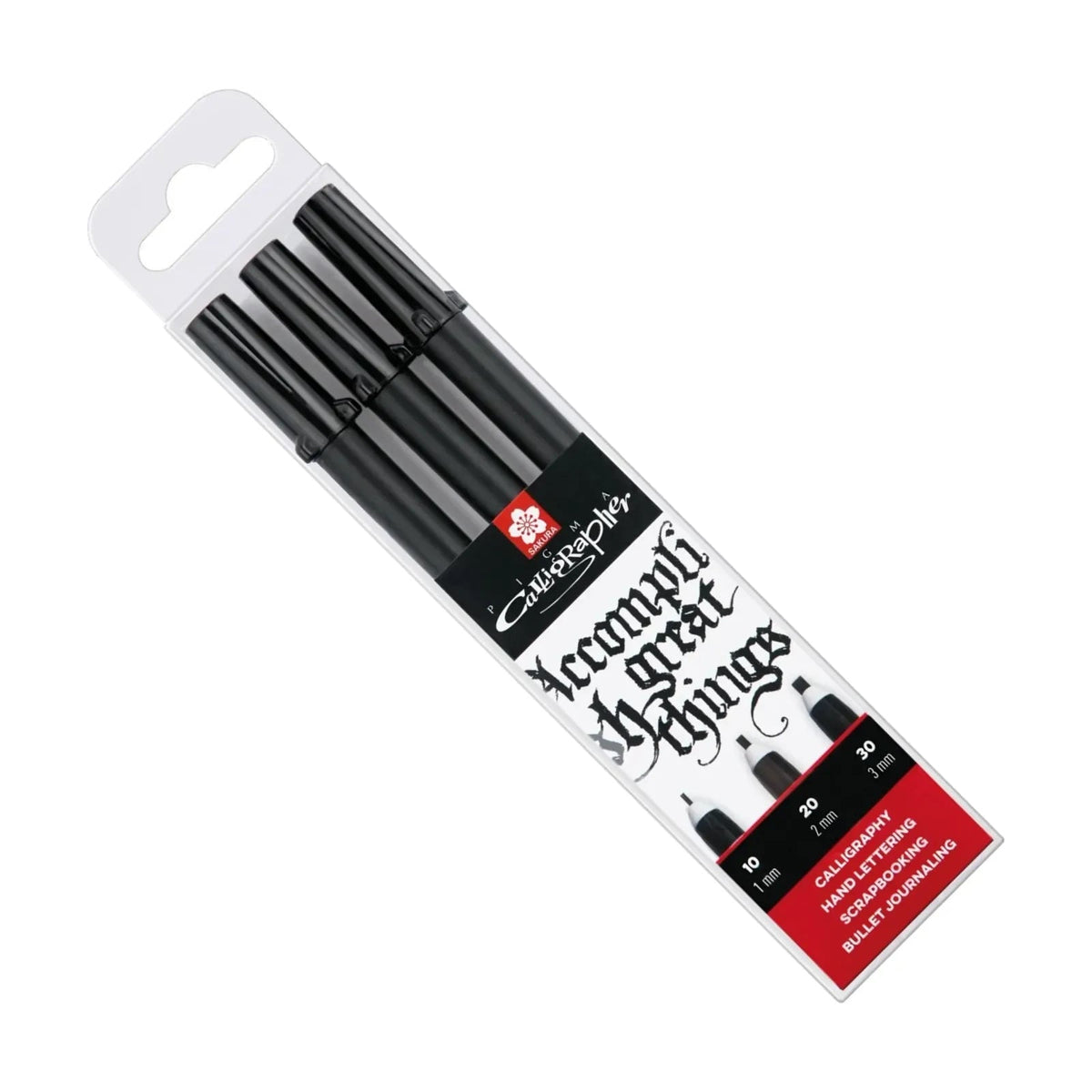 SAKURA Pigma Kalligraphie-Set / 3-teilig schwarz