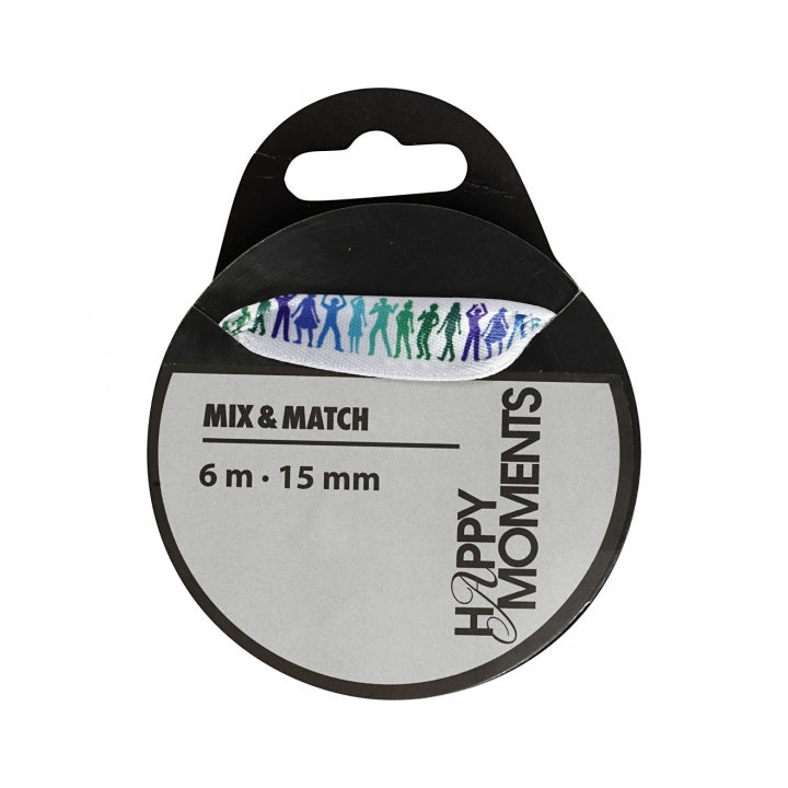 Satinband Happy Moments mit Aufdruck 15 mm x 6 m — Bild 2