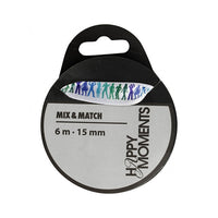 Satinband Happy Moments mit Aufdruck 15 mm x 6 m — Bild 1