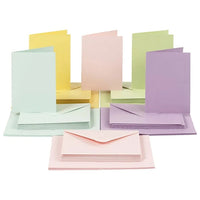 Satz Pastell-Postkarten und Umschläge 10,5x15 cm - 50 Stück — Bild 3