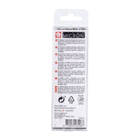 Satz technischer Stifte Sakura Pigma Micron 3 fineliners a brush pen | Grautöne — Bild 1