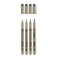 Satz technischer Stifte Sakura Pigma Micron 3 fineliners a brush pen | Grautöne — Bild 5