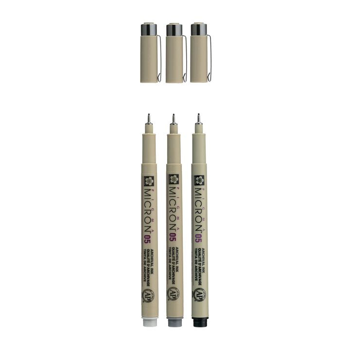 Satz technischer Stifte Sakura Pigma Micron 3 fineliners — Bild 5