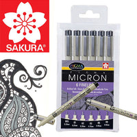 Satz technischer Stifte SAKURA Pigma Micron / 6 Stück — Bild 1