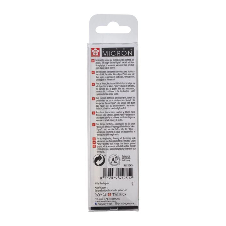 Satz technischer Stifte SAKURA PIGMA MICRON Satz BROAD 3 Stück — Bild 1