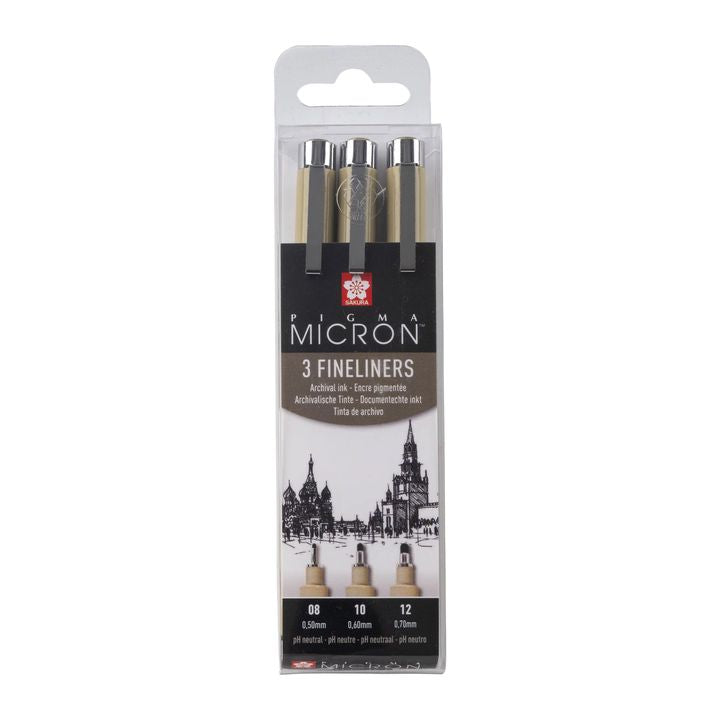 Satz technischer Stifte SAKURA PIGMA MICRON Satz BROAD 3 Stück — Bild 4