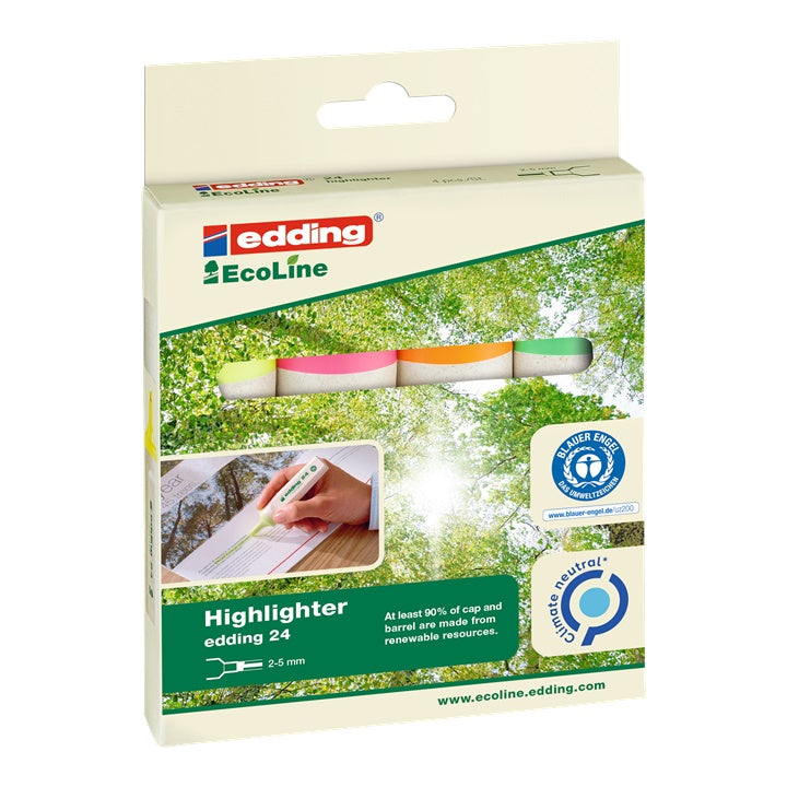 Satz Textmarker ECOLINE EDDING24 4 Stück — Bild 8