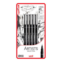 Satz UNI PIN Marker fineliner Artist Selection 5 Stück — Bild 5
