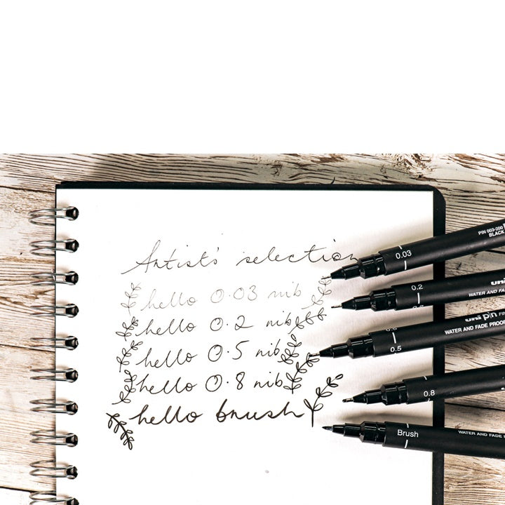 Satz UNI PIN Marker fineliner Artist Selection 5 Stück — Bild 7