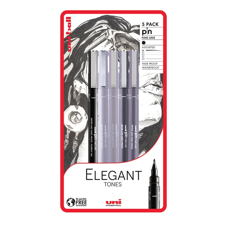 Satz UNI PIN Marker fineliner Elegant Tones 5 Stück — Bild 6
