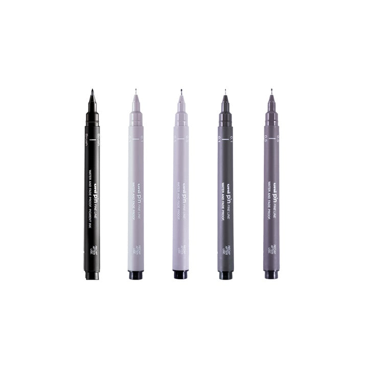 Satz UNI PIN Marker fineliner Elegant Tones 5 Stück — Bild 7