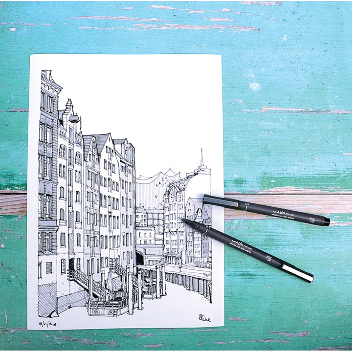 Satz UNI PIN Marker fineliner Elegant Tones 5 Stück — Bild 9