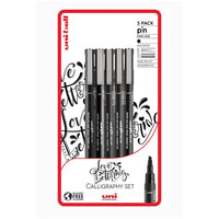 Satz UNI PIN Marker fineliner Love Lettering 5 Stück — Bild 1