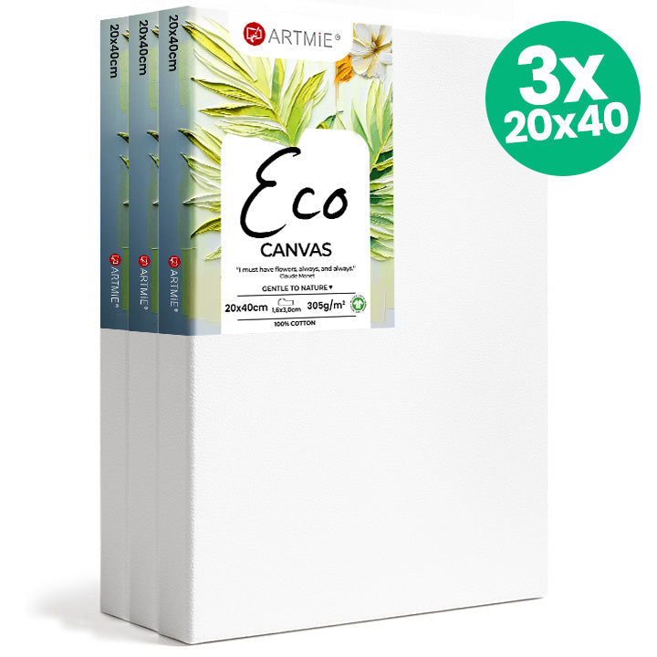 Satz von 3 ECO Malerei Leinwände 20x40 cm — Bild 1