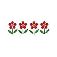 Schablone XL Blumen 22x67 cm — Bild 1